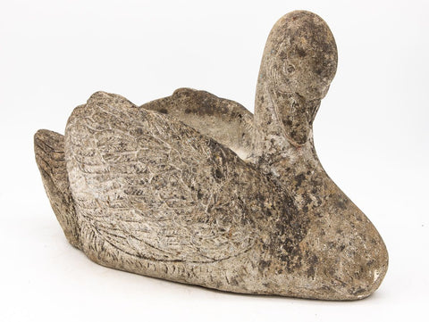 Reconstituted Stone Swan Planter, English Mid 20th Century