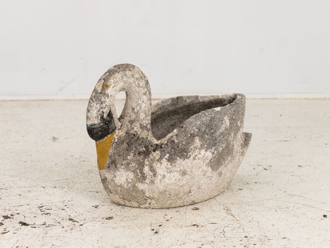 Reconstituted Stone Swan Planter, English Early 20th Century