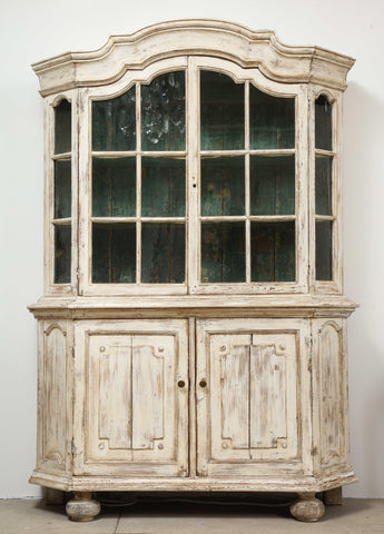 Early 19th century Swedish Vitrine White Painted Pine