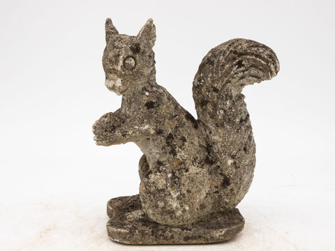 Reconstituted Stone Squirrel Garden Ornament, 20th Century