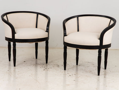 Pair French Art Deco Chairs, 1930s