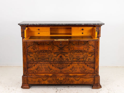 French Louis Philippe Drop Front Secretary, late 19th Century