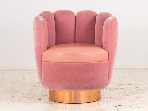 Pink Mohair and Leather Swivel Chair, Sketch Restaurant, London 2014