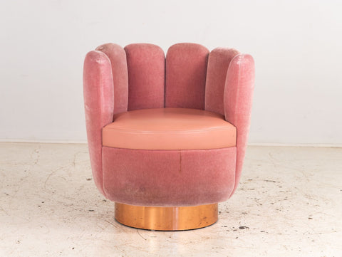 Pink Velvet and Leather Swivel Chair, Sketch Restaurant, London 2014