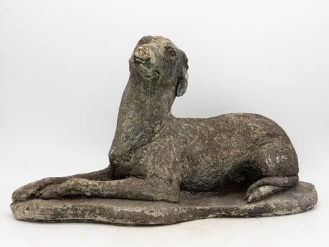 Early 20th Century English Stone Whippet Dog