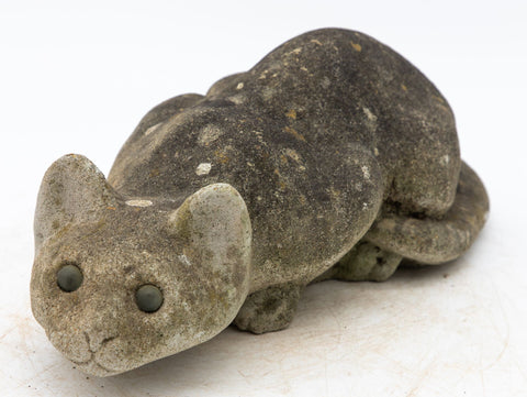 Stone Cat Garden Ornament, 20th Century French