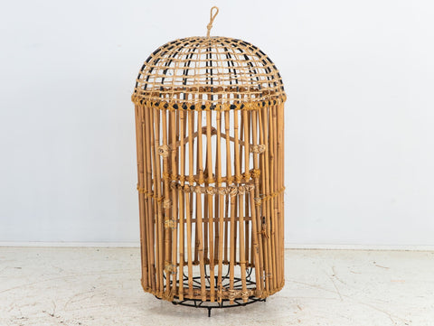 Large Cane Bamboo Dovecote, England Mid 20th Century