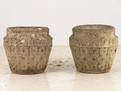 Reconstituted Pair Stone Celtic Style Planter, England Mid 20th C.