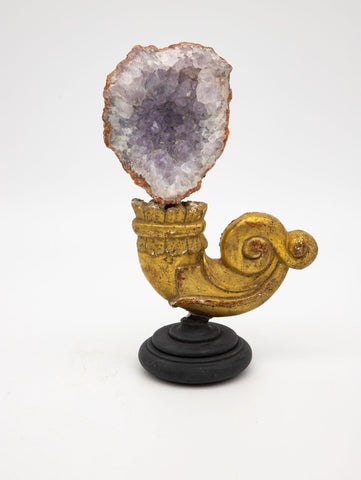 Reclaimed gilt fragment with pale amethyst