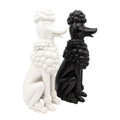 Pair Composite Poodles, Late 20th Century